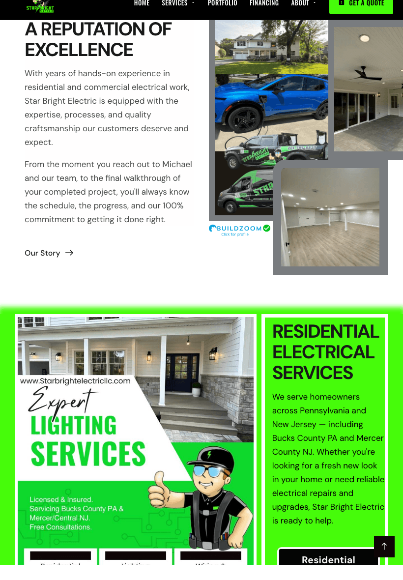 New site on tablet