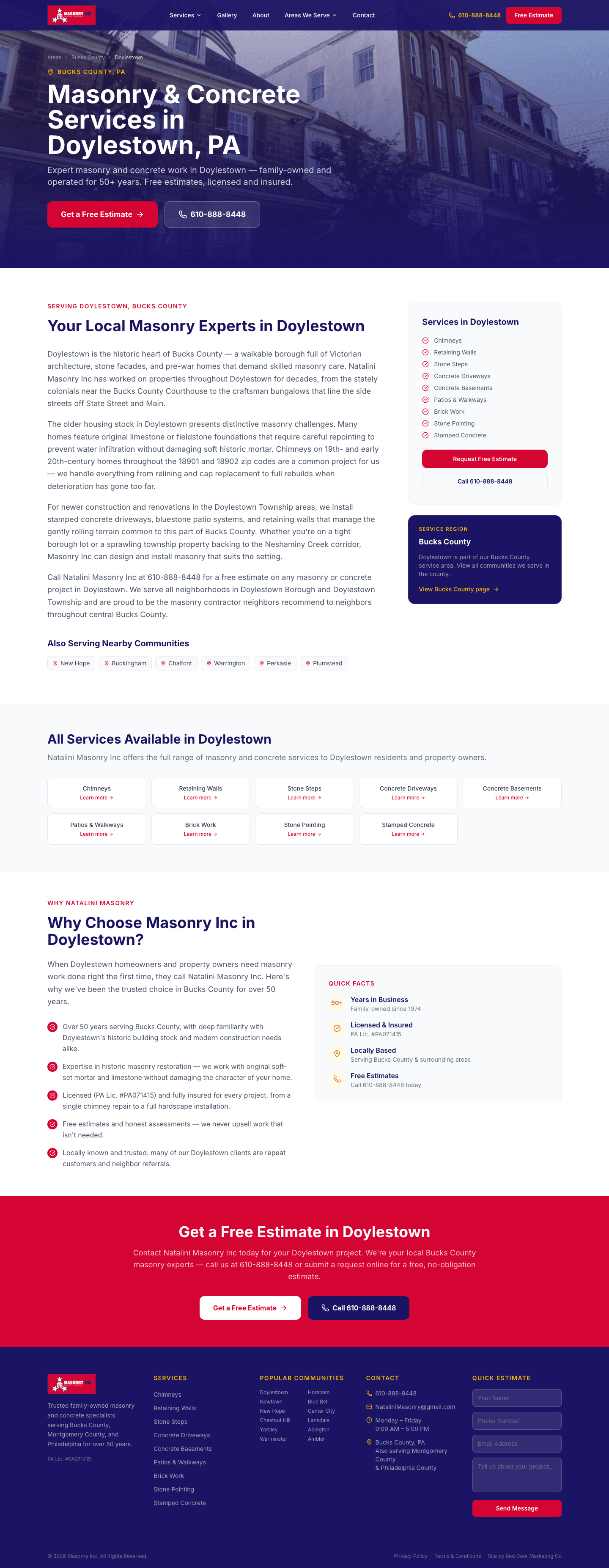Doylestown community landing page