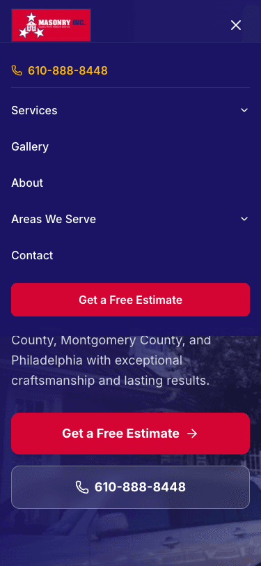 New mobile navigation